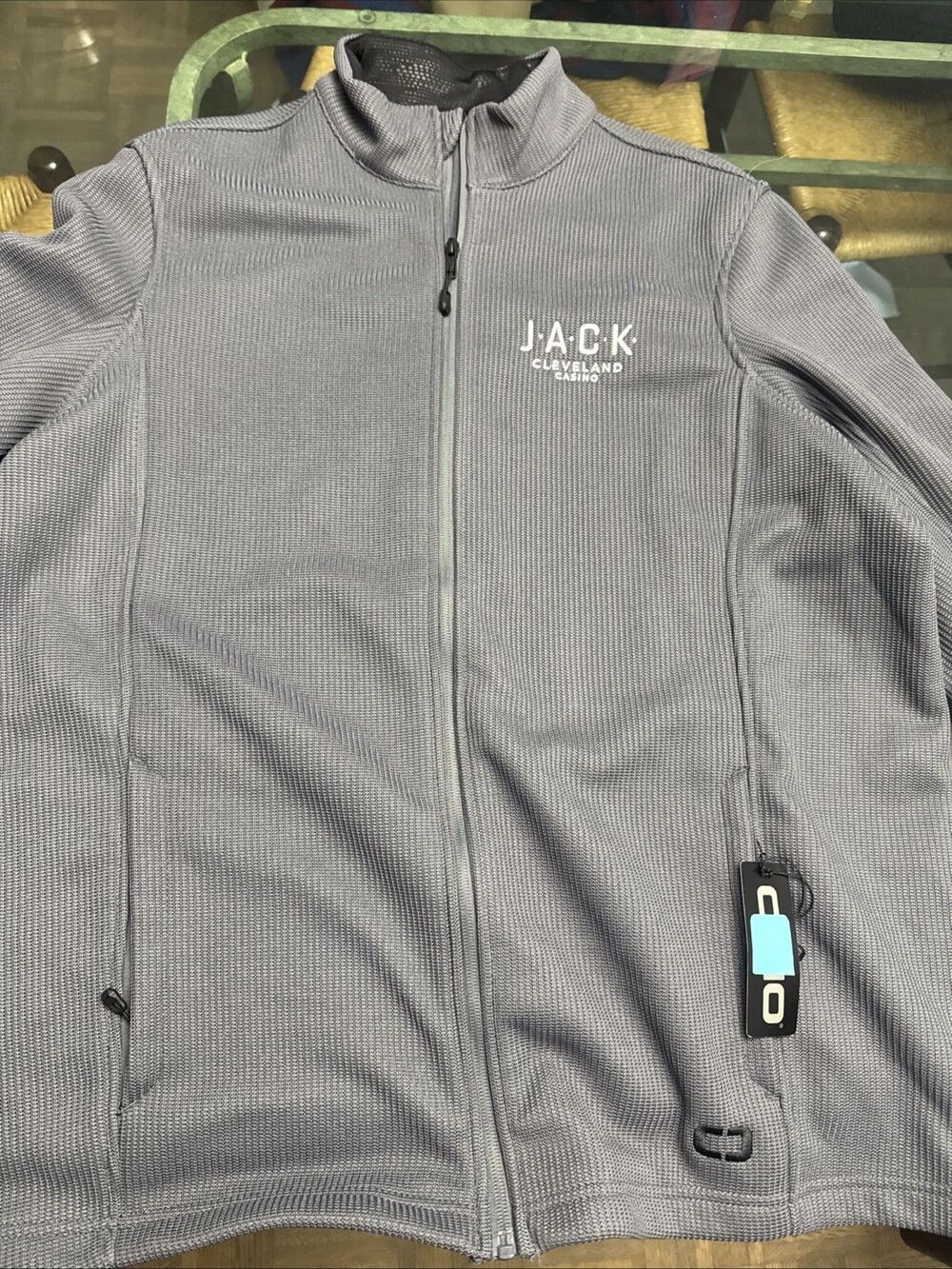 OGIO Knit Full Zip Fleece Jacket Grey Womens Size 2XL NWT Jack Cleveland Casino